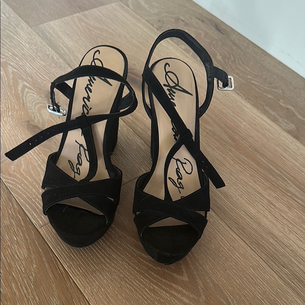 Alexis Black Women's Strappy Heels